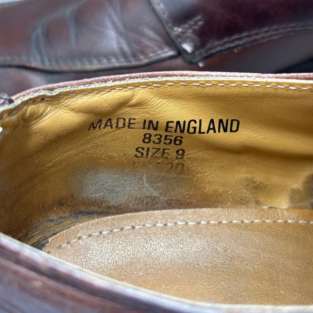 Vintage Dr Martens Oxford Brown Leather 3 Eye Made In England RARE Men Size 10
